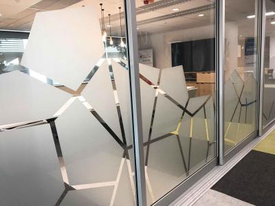 J & J window frosting